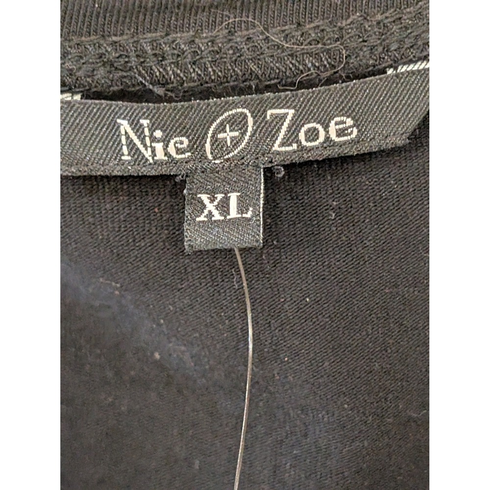 Nie Zoe XL Black Tank Top Sleeveless Embellished Casual Blouse - Picture 3 of 5